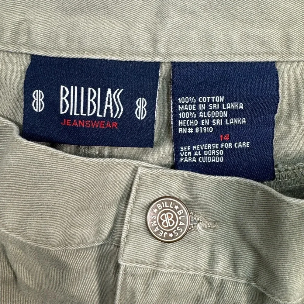 Bill Blass Chino Shorts Womens Size 14 Taupe Green High Rise - Picture 3 of 8
